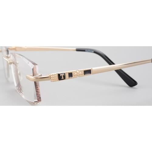Vazrobe Mens Glasses Frame Gold Rimless Eyeglasses Man Prescription Spectacles Clear Lens for Myopia Optical Eyeglass Male Brand