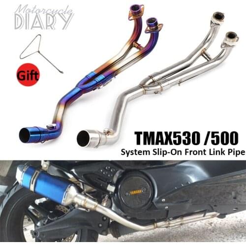 For Yamaha YZF TMAX530 TMAX500 T-Max Tmax 500 530 Bike Motorcycle Exhaust System Slip-On Full Front Link Header Pipe Escape Moto