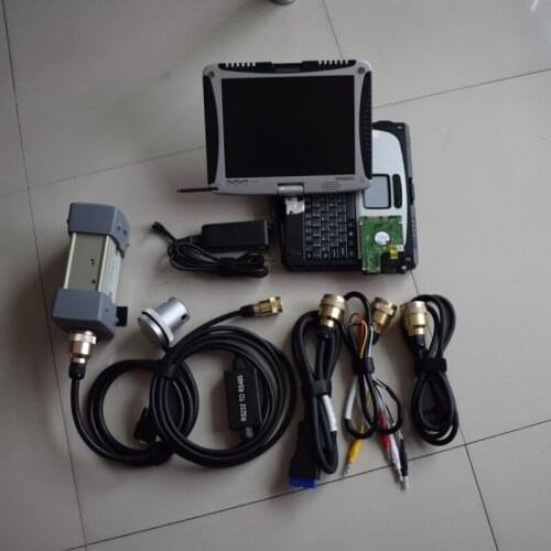 High Quality MB Diagnostic Multiplexer Tester MB Star C3 full set with all cables with HDD Software V2014.12 with CF19 laptop