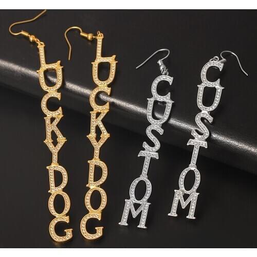 Personalized Custom Name Earrings for Women Customized Letters Words Name Handmade Tassel Earring Bridesmaid Gift Bijoux Femme