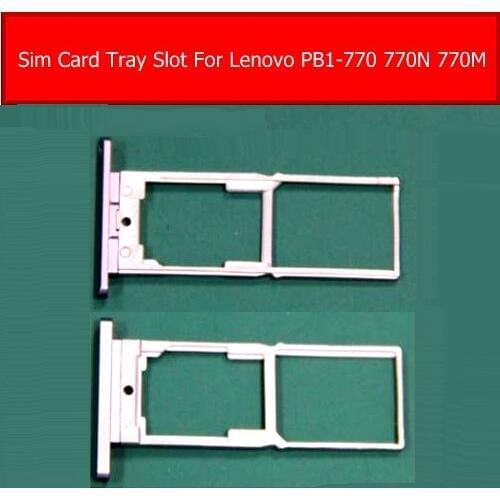 100% Genuine Sim Card Tray Slot For Lenovo PB1-770 770N 770M SIM Card Connector Holder Metal maetrial Replacement Parts