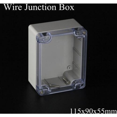 115x90x55mm ABS IP65 Waterproof Plastic Wire Junction Box Transparent Enclosure Clear Project Case Electronic Terminal