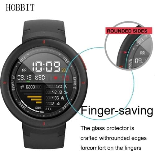 2pack 2.5D 9H Anti-Scratch Glass For Xiaomi Huami Amazfit Verge 3 Watch Tempered Glass Screen Protector Protective Film