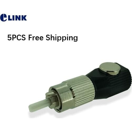 5pcs FC bare fiber adapter ROUND type silver black color metal FC UPC bare optical fibre ftth coupler OTDR testing free shipping