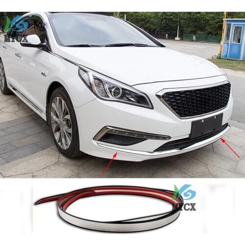 ACCESSORIES FIT FOR 2015 2016 HYUNDAI SONATA LF CHROME FRONT LOWER BUMPER COVER TRIM MOLDING GRILLE GARNISH