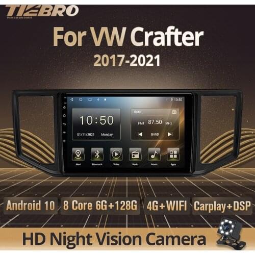2DIN Android10.0 Car Radio For Volkswagen Crafter 2017-2021 GPS Navigation Car Receiver Auto Radio DSP Bluetooth Player Carplay