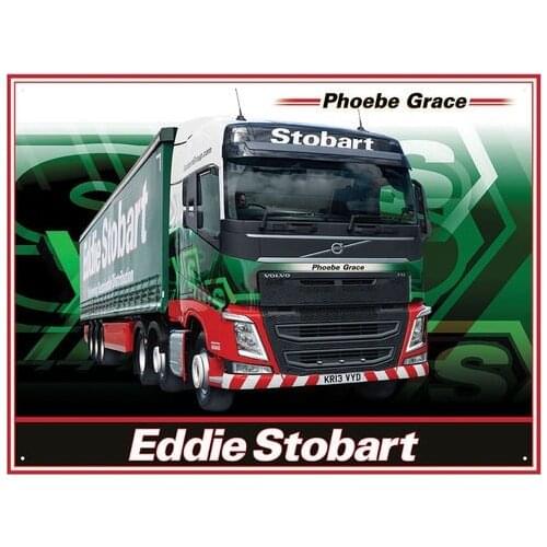 Large Eddie Stobart Transport Trucker Metal Sign Wall Plaque