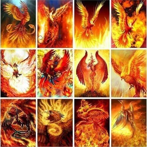 Evershine 5D DIY Diamond Embroidery Phoenix Diamond Painting Animal Mosaic Cross Stitch Picture Of Rhinestone Home Decor Gift