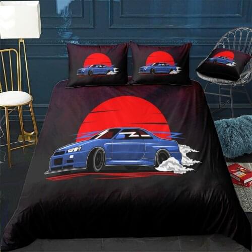 Gtr 34 skyline drifting Duvet Cover Comfortable Quilt Home Decora Design Universal Bedding Set Bedclothes+Pillowcase 3pcs