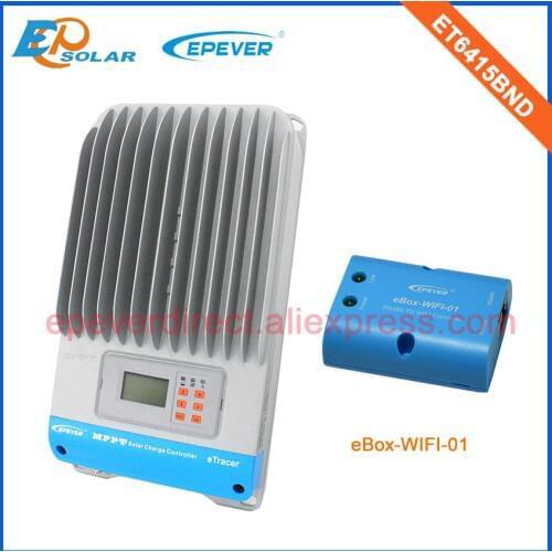 60A 60amp ET6415BND Max PV input 150V solar charging controller+wifi BOX for APP connect free shipping