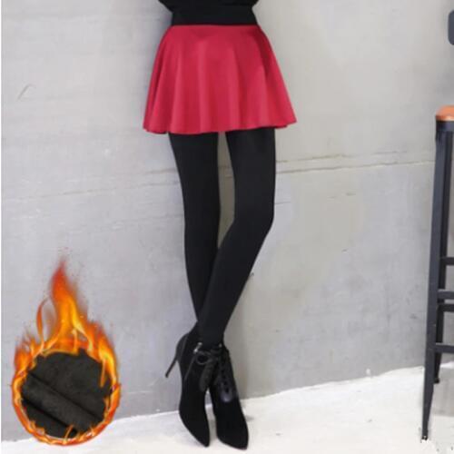 Hot 2019 New Fashion Womens Autumn&Winter High Elasticity Warm Leggings Thick Velvet Fake two pieces leggins skirt pants ZL804