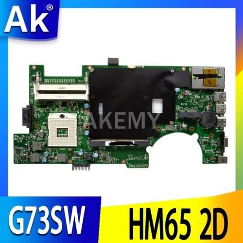 Akemy G73SW mainboard for ASUS ROG G73SW G73S Laptop motherboard 90 days warranty HM65 2D