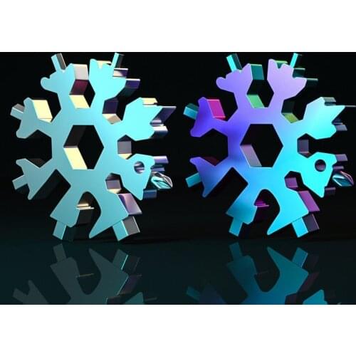 Multifunctional Snowflake Wrench Tool Steel Octagonal Hexagon Light Carrying 18-in-1 Mini Universal Wrench