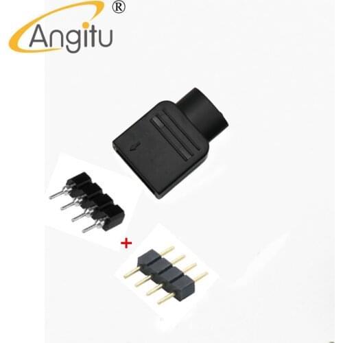 Angitu ARGB RGB DIY 3Pin 4Pin Adapter Jacket Male Female Needle Set LED For 3528 5050 Led Strip Light