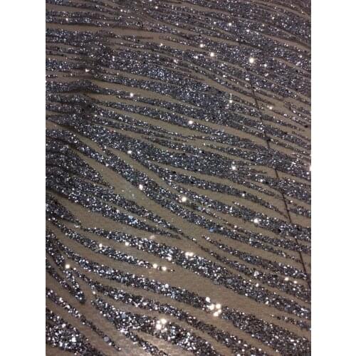 NEW design SYJ-11285 glitter sequins French lace fabric African tulle glitter lace for bridal dress