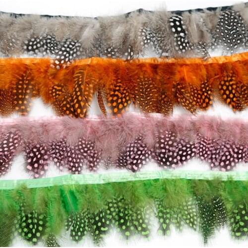 Multi Colors 1 Meter Chicken Pheasant Feather for Wedding Dress Skirt Party Clothing Decoration & DIY Craft Making (4-8cm)
