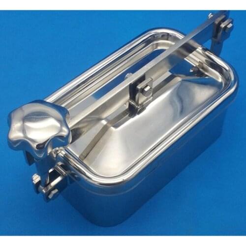 SS304 Rectangular Manhole Cover,Stainless Steel Tank Manway 250x150mm