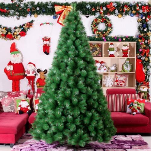 2.4 m / 240cm large high-grade Christmas tree pine needle pine needle tree PVC green dress material Christmas decoration