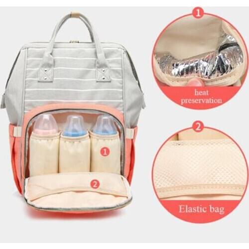 Lequeen Fashion Mummy Maternity Nappy Bag Large Capacity Nappy Bag Travel Backpack Nursing Bag for Baby Care Women Fashion Bags