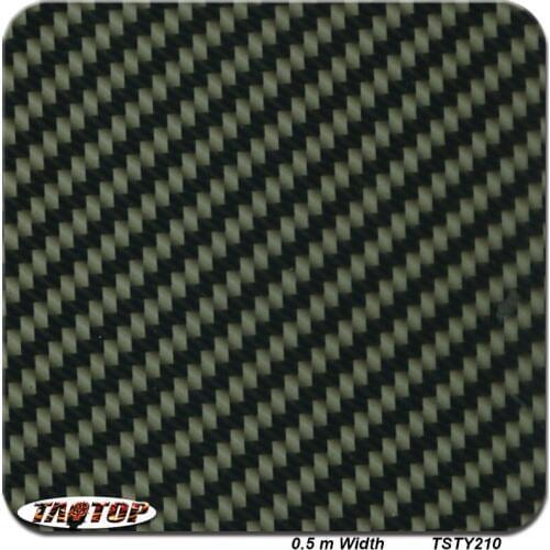 TSTY210 0.5m *2m Green and Black Carbon Fiber liquid image PVA Water Transfer Printing Film hydro graphic film