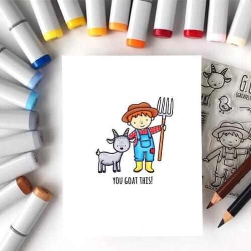 "You Goat This" Christmas Elements Transparent Silicone Clear Stamp For Scrapbooking DIY Craft Decoration Soft Stamp 2020 Hot