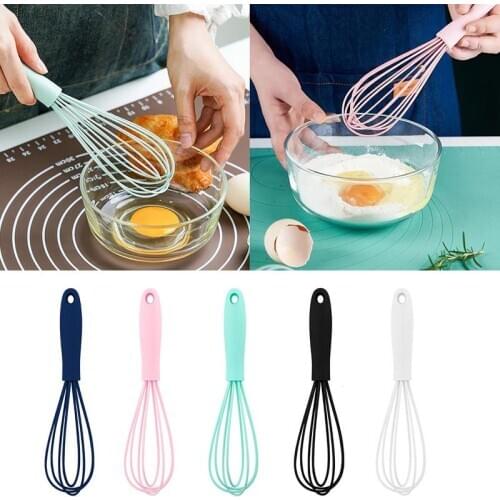 1 Pcs 17*4cm Stainless Steel Silicone Whisk Kitchen Cooking Tool