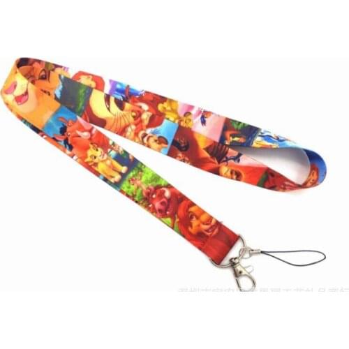10 pcs cartoon Lion King lanyard Neck Strap Lanyards Card Holders Bank Neck Strap Card Bus ID Holders Rope Key
