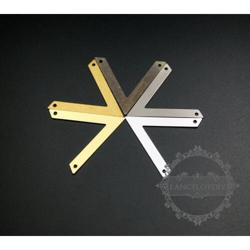 27x30mm vintage style raw brass,bronze,gun metal black,silver,gold color triangle DIY pendant charm supplies findings 1810459