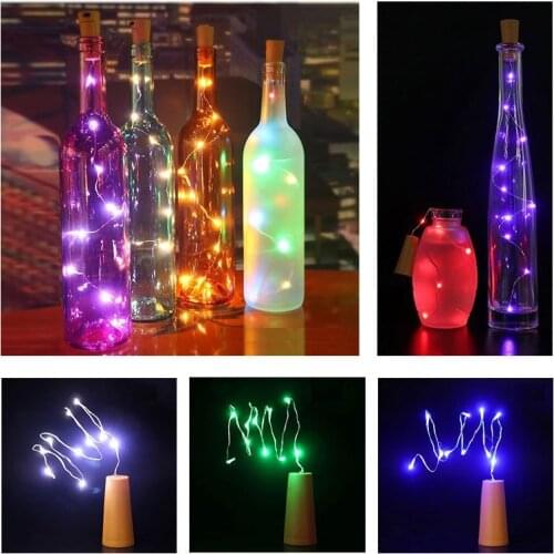 3PCS Wine Bottle Cork Shape Lights Party Festival Decorations Copper Wire String Night Lights for Warm romantic party decoration