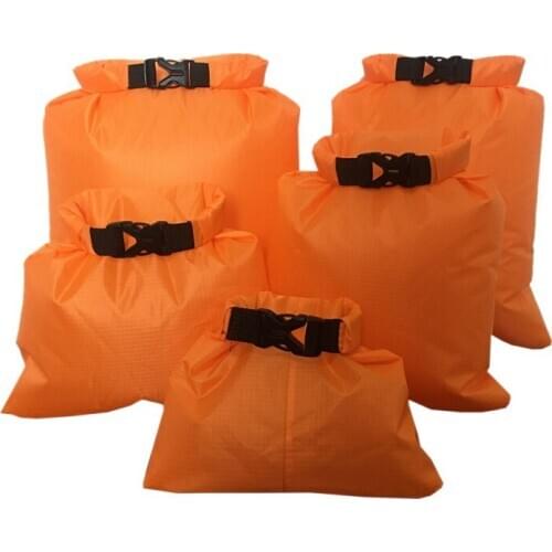 5pcs Waterproof Dry Bag Outdoor Beach Buckled Storage Sack Travel Drifting Swimming Snorkeling Bags Accessories