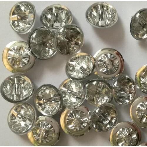 50pcs 13MM Sewing Crystal Rhinestone Button Flower Shaped Shank Button for Clothing Craft Sewing Accessories