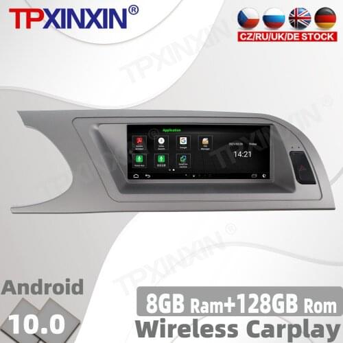8+128GB Android 10.0 For Audi A4 2009 2010 - 2016 Car Radio Multimedia Video Player Navigation GPS Accessories Auto 2din No DVD