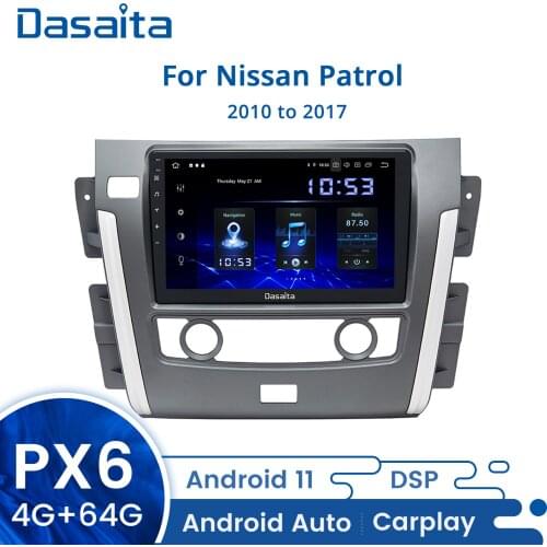 Dasaita Car Radio GPS Auto Multimidia Player Android 10 for Nissan Patrol 2010 to 2017 10.2" IPS Touch Screen Carplay Head Unit