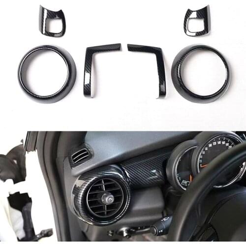 For BMW MINI F56 3 Doors 2014-2021 6pcs/set Car Air Conditioner A/C Decoration Trim Styling Interior ABS Car Accessories