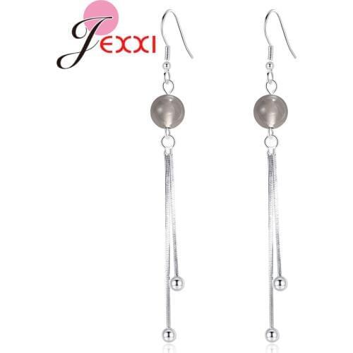 Fast Dispatch Woman Wedding/Engagement Long Tassels Hook Dangle Earrings Fashion 925 Sterling Silver Jewelry Accessory in Stock