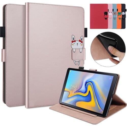 Funda Tablet SM-T590 Cute Cartoon Wallet Stand Flip Cover For Samsung Galaxy Tab A 10.5 2018 Case Coque T590 T595