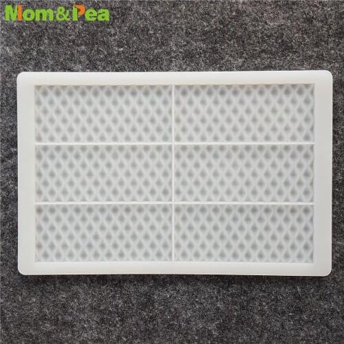 CX118 Rectangle With Pattern Silicone Mold Chocolate Ornamental Fondant Mould Cake Decoration Tools