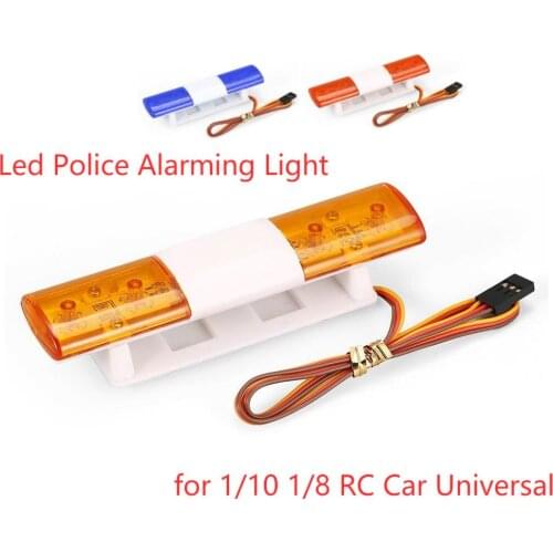 RC Car Parts Led Police Flash Light Alarming Light Lamp for 1/10 1/8 HSP Traxxas TAMIYA CC01 Axial SCX10 D90 RC Model Car Hobby