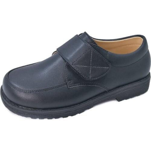 Kids Boys Microfiber Leather Shoes Orthopedic Ankle Arch Support School Uniform Leather Shoes For Children Schoolwear