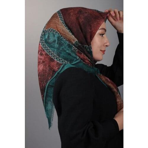 FOMARA SHİNE PATTERNED SILVERY LINEN SCARF-PATTERN-10-RENK-06