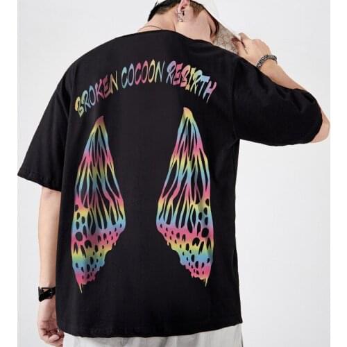 The new spring and summer 2021 cotton tide loose short sleeve T-shirt male the current Chinese wind menswear phoenix embroidery