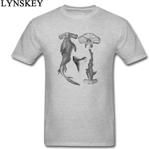 Hammerhead Shark Teeth and Marine Biology Illustration Print T shirt XXXL Tee Shirts Made Short-Sleeve Men tshirt