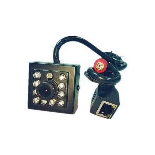 Hot Sale Mini Pinhole Network H.264 Onvif P2P 1.0 Mega pixel 720P Hd 10Pcs Invisible 940nm Leds Infrared IP Camera With Ir Cut