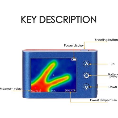 HY MLX90640 LCD Display Screen Portable Handheld Thermograph Camera Infrared Temperature Sensor Digital Infrared Thermal Imager