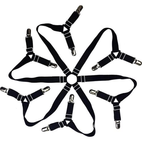 Bed Sheet Clip,Sheet Strap,Bed Sheet Clip,3 Way 6 Sides Adjustable Elastic And Firm,Suitable For All Round And Square Mattresses