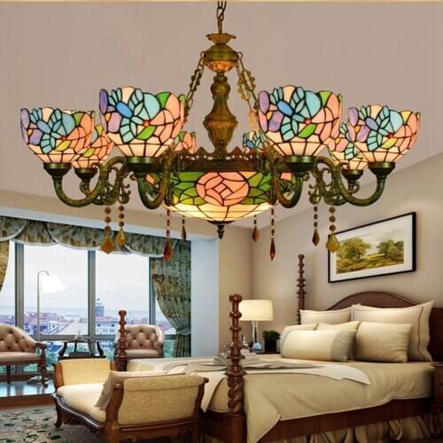 Led e27 Tiffany Glass Alloy LED Lamp LED Light.Pendant Lights.Pendant Lamp.Pendant light For Dinning Room Foyer