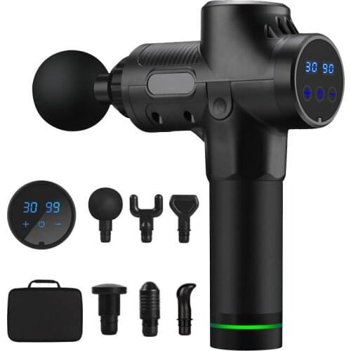 30 Speed LCD Massage Gun Deep Tissue Percussion Muscle Massage For Pain Relief Neck Massager Electric Body Relaxation Massager