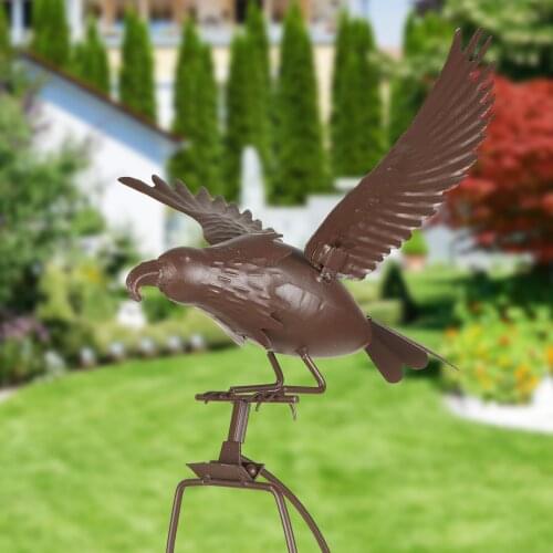 Metal Garden Sculpture Owl/Eagle Sculpture Decorative Garden Stake Sign Yard Backyard Lawn Pendant Statue Garden Decoration