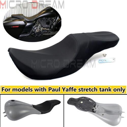 Motorcycle Stretched Tank 2-Up Passenger Seat Cushion For Harley Touring Road King Electra/Street/Road/Tri Glide FLHR FLHT FLTR