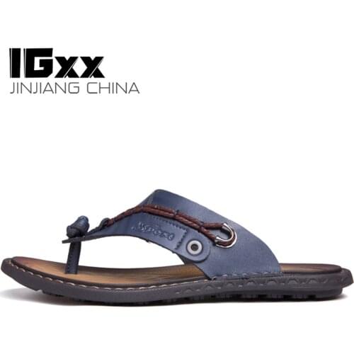 IGxx Summer Casual Sandals Men Soft Mesh Couple Beach Slippers Men Foam HooK&Loop Flip-flops Slipper Men Slides Swimming Sandal